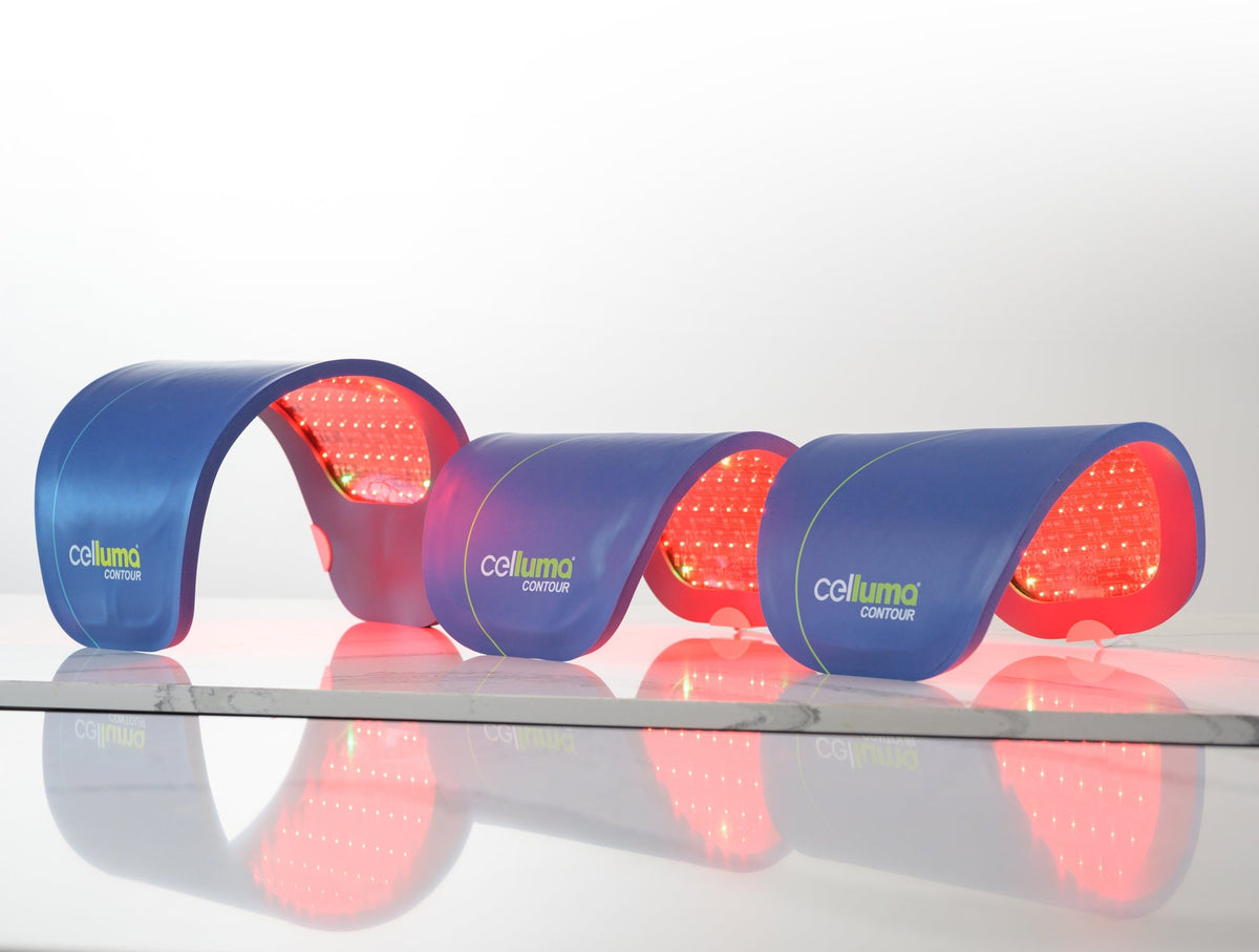 Three curved Celluma panels displayed together