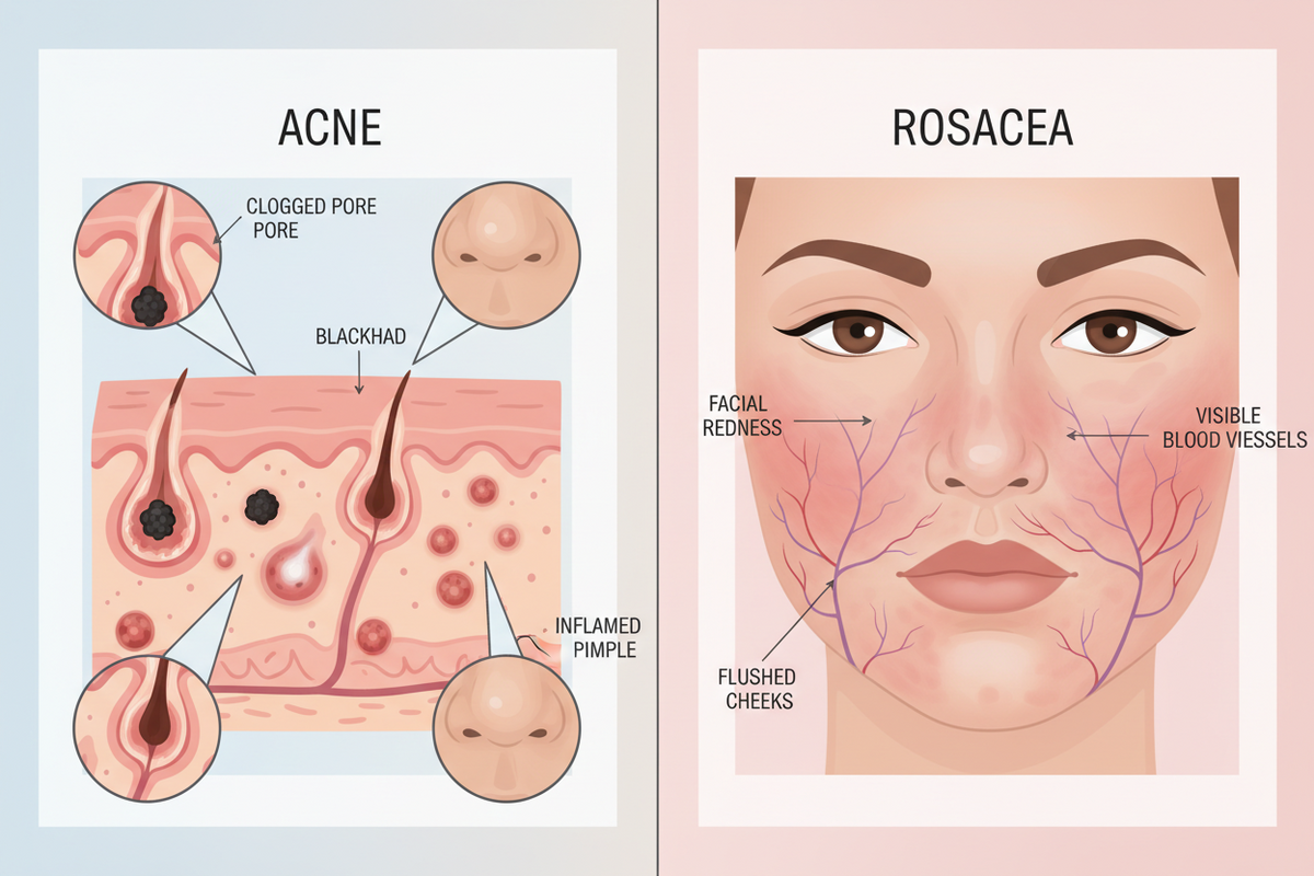 glutathione and acne rosacea vs Rosacea: How to Tell the Difference? كريم لتفتيح امن يومي
