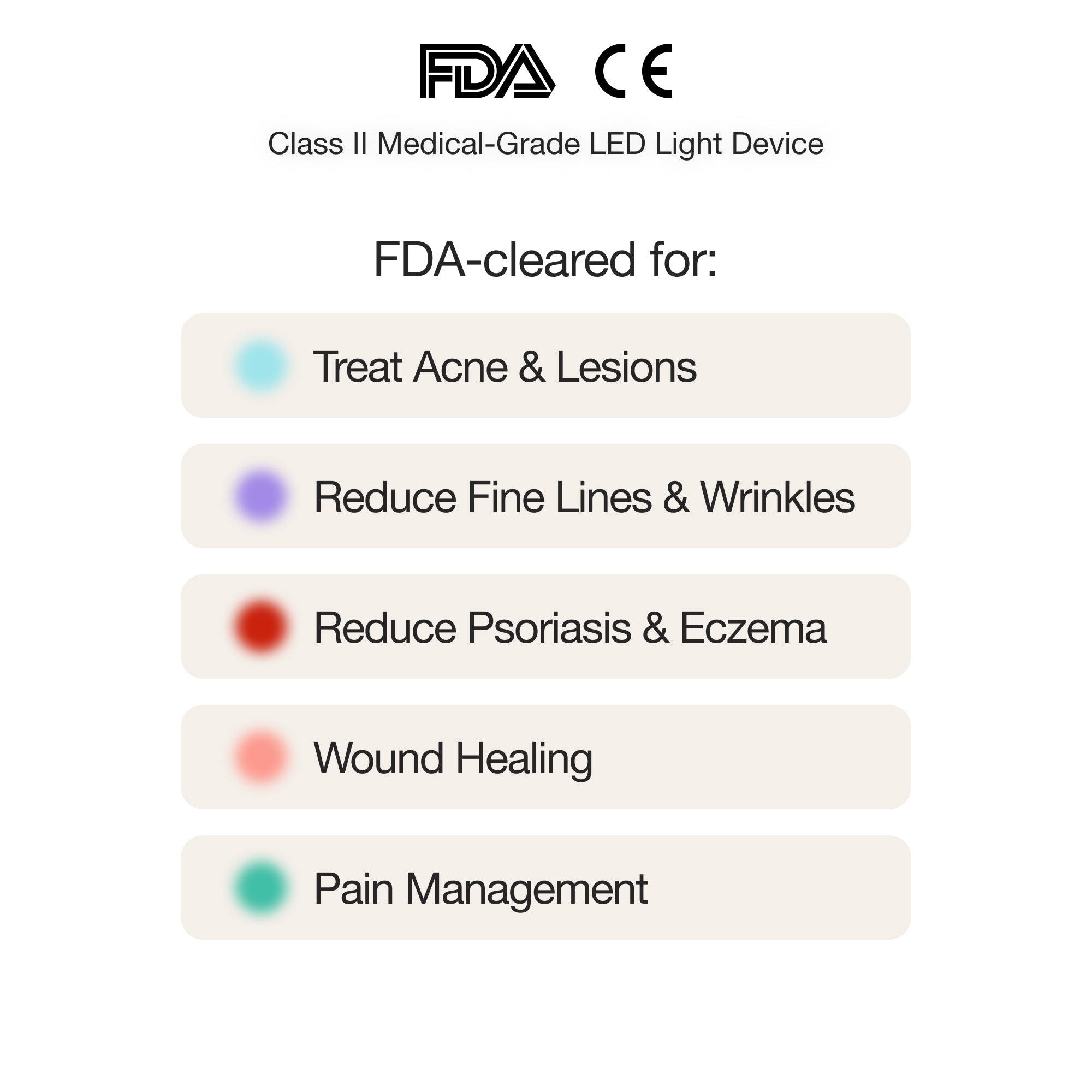 Celluma red light therapy device, Acne, Rosacea, Psoriasis, Eczema, Dermatitis, scars, hyperpigmentation