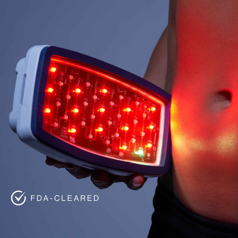 Close-up of the illuminated LED surface of Celluma POD II
