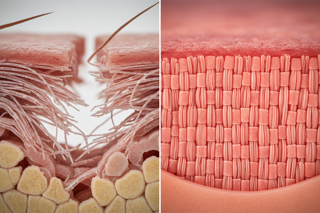 collagen-fiber-regeneration-red-light-therapy-before-after