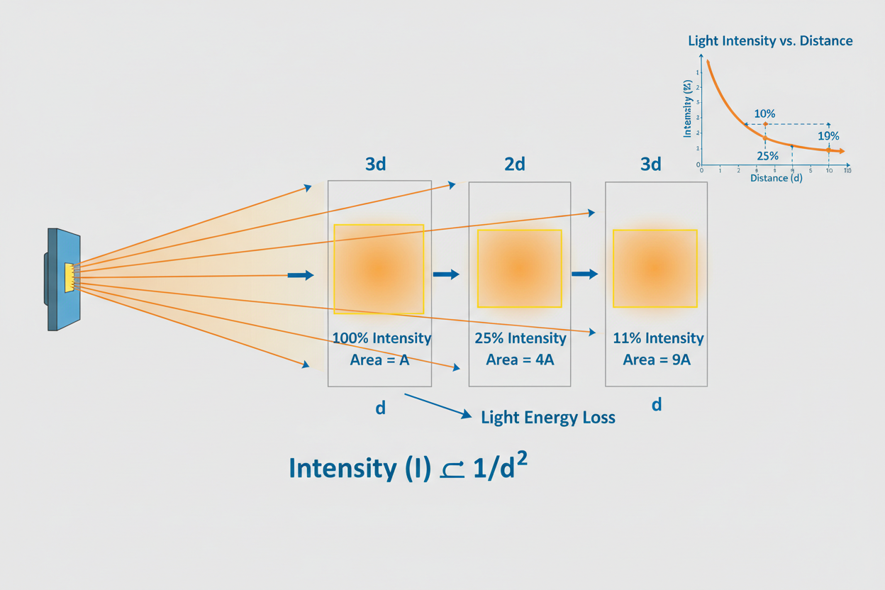 Scientific-diagram-showing-Inverse-Square-Law-energy-loss-in-red-light-therapy-panels