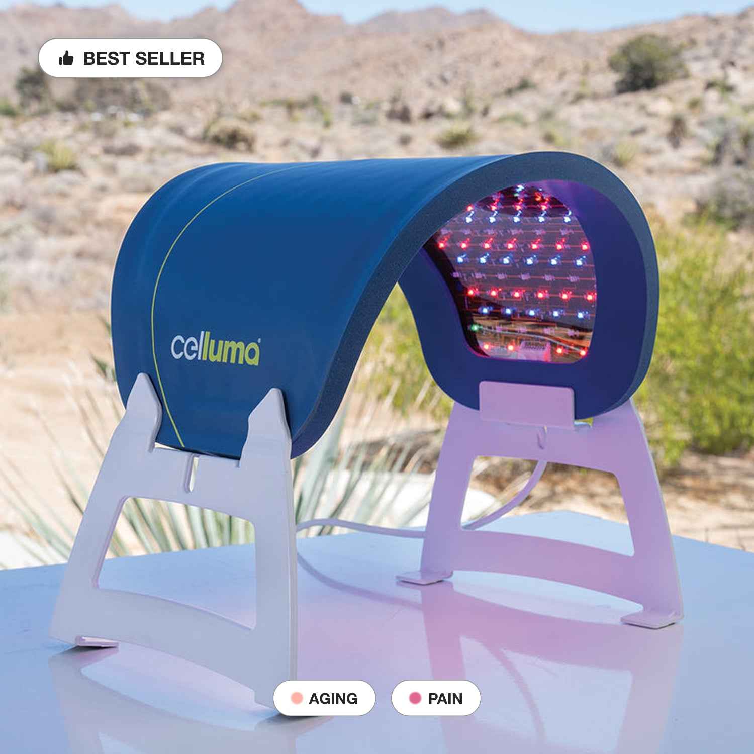 Celluma HOME II is Advanced LED Red light Therapy for Wrinkles and Pain Relief.