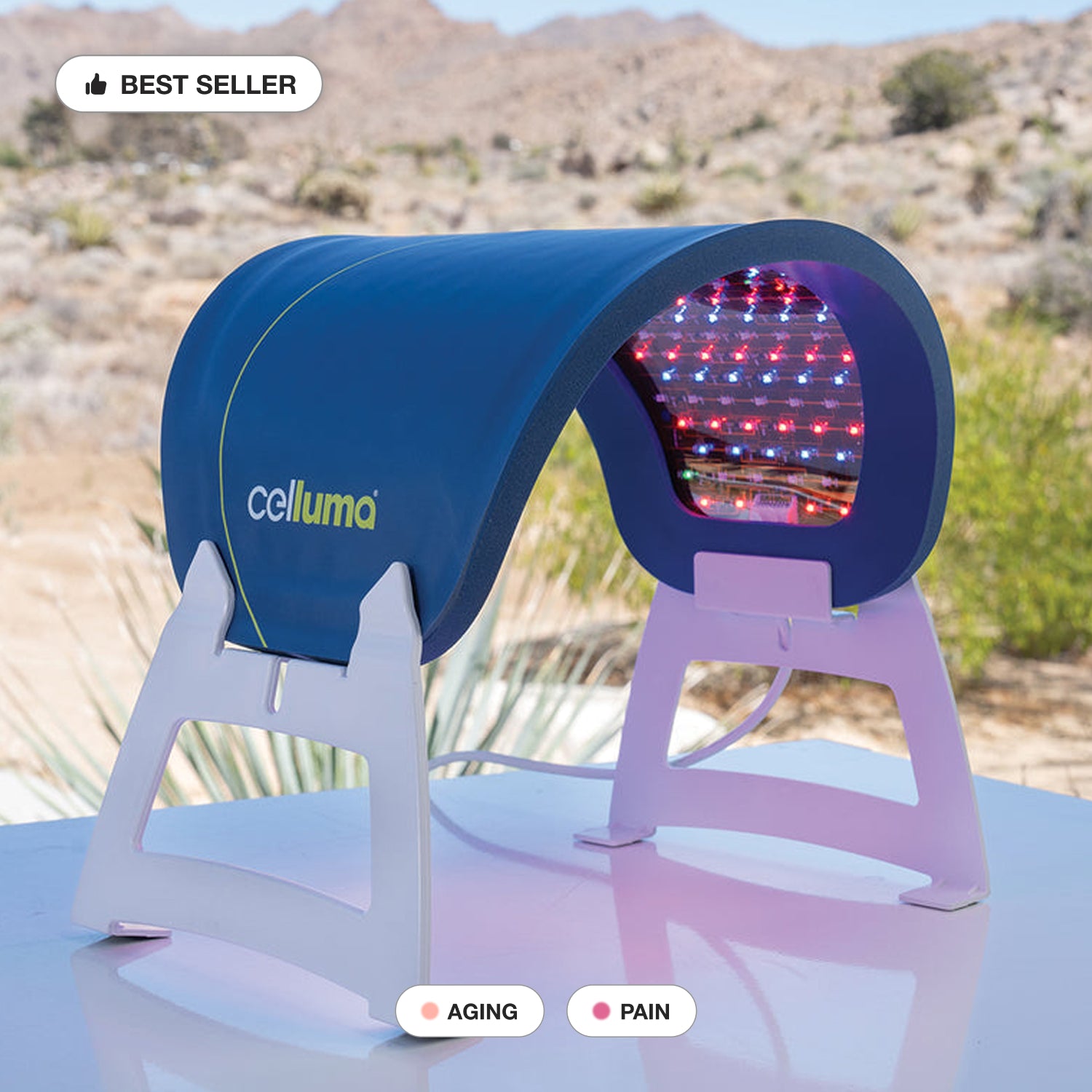 Celluma HOME rechargeable medical-grade LED light therapy device for wrinkles and pain relief