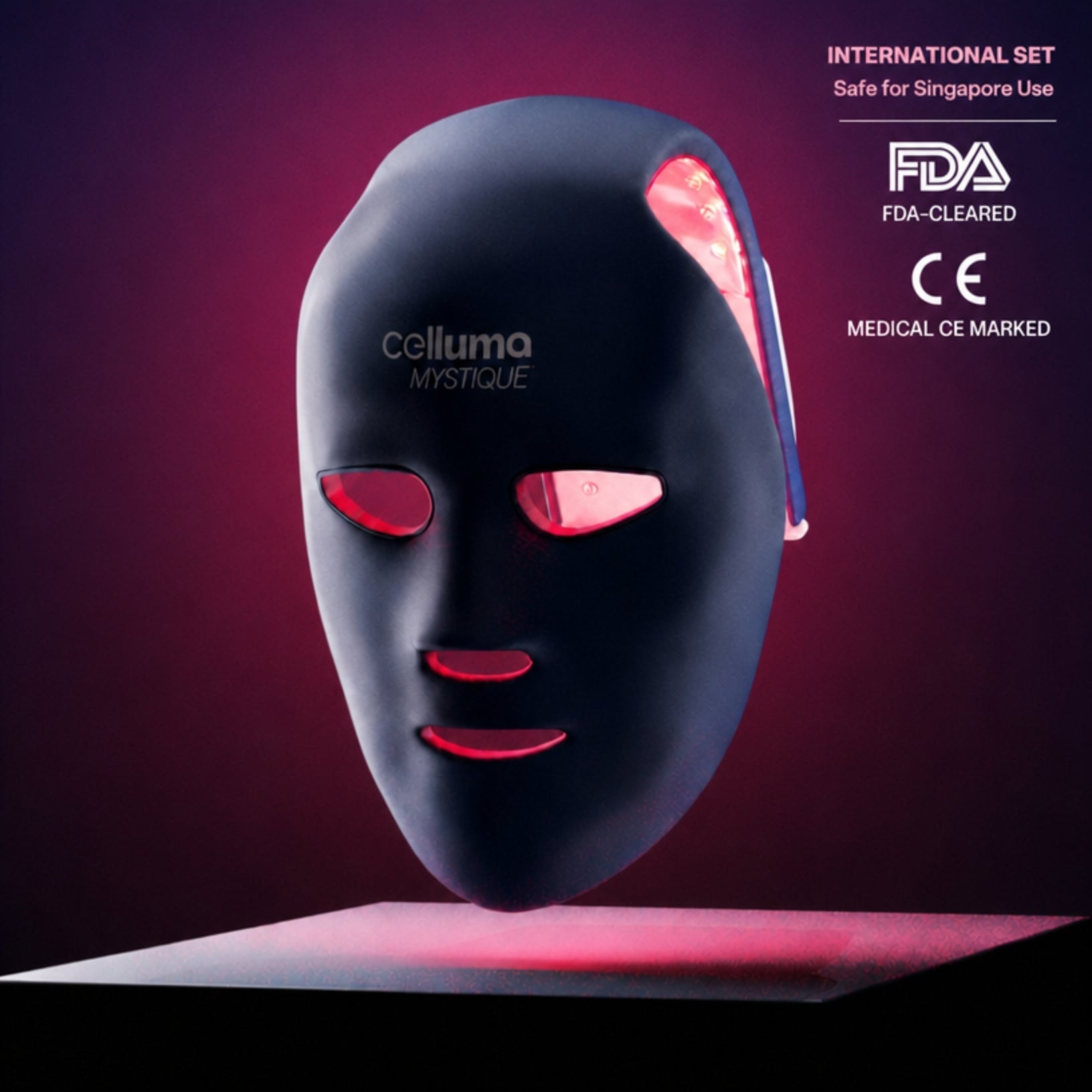 Celluma Mystiq is a premium LED red light therapy mask that treats the acne, wrinkles and hair growth all in 1 mask. 