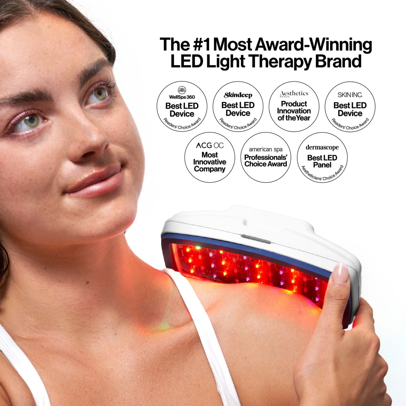 Most-awarded Celluma POD Series 2 handheld LED machine. A 4-in-1 battery-powered device for non-invasive body contouring, acne treatment, wrinkle reduction, and pain management, trusted by medical professionals worldwide.