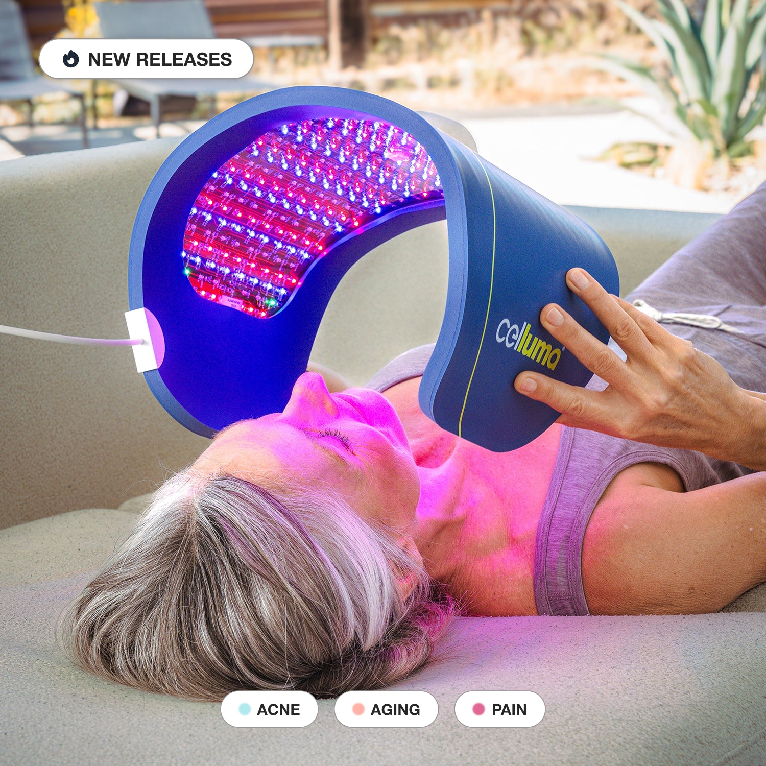 Celluma PRO II medical-grade LED light therapy for acne wrinkles and pain relief